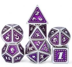 7 DÉS, MÉTAL & ÉMAIL, AMETHYST