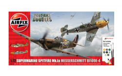 AIRFIX -  1/72 - SUPERMARINE SPITFIRE MK.1A // MESSERSCHMITT BF109E-4 SET -  DOGFIGHT DOUBLES 50135