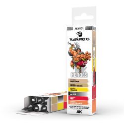 AK INTERACTIVE -  MARQUEUR ACRYLIQUE - HEROES (6 REF.) -  PLAYMARKERS