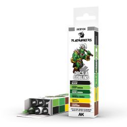 AK INTERACTIVE -  MARQUEUR ACRYLIQUE - ORCS & GOBLINS (6 REF.) -  PLAYMARKERS