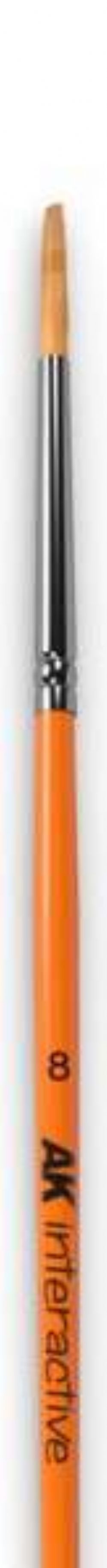 AK INTERACTIVE -  PINCEAU POILS SYNTHETIQUES - ROND TAILLE 8 -  PINCEAUX