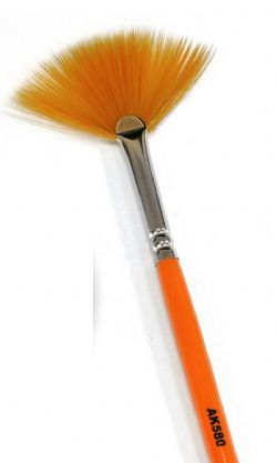 AK INTERACTIVE -  PINCEAU POILS SYNTHETIQUES - WEATHERING EN FORME D'ÉVENTAIL -  PINCEAUX