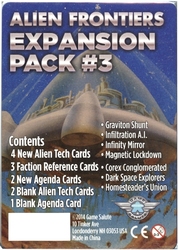ALIEN FRONTIERS -  EXPANSION PACK #3 (ANGLAIS)
