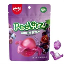 AMOS -  BONBONS GÉLULES À ÉPLUCHER AU RAISIN (170 G) -  PEELERZ