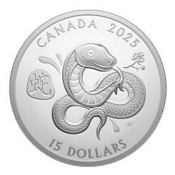 ANNÉE LUNAIRE -  ANNÉE DU SERPENT -  PIÈCES DU CANADA 2025 04