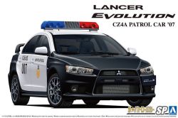 AOSHIMA -  1/24 - VOITURE DE PATROUILLE MITSUBISHI CZ4A '07 SERVICE DE POLICE DE LA VILLE DE TAIPEI SP -  LANCER EVOLUTION