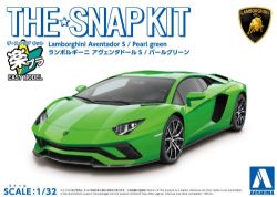 AOSHIMA -  1/32 - LAMBORGHINI AVENTADOR S (VERT PERLÉ) -  SNAP KIT 12-D