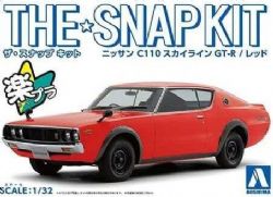 AOSHIMA -  1/32 - NISSAN SKYLINE GT-R C110 (RED) 18-C -  SNAP KIT 18-C