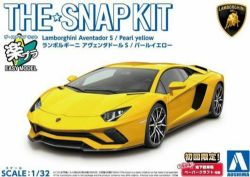 AOSHIMA -  LAMBORGHINI AVENTADOR S (PEARL YELLOW) - 1/32 12-B -  SNAP KIT