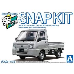AOSHIMA -  SUBARU SAMBAR TRUCK (METALLIC SILVER) - 1/32 -  SNAP KIT