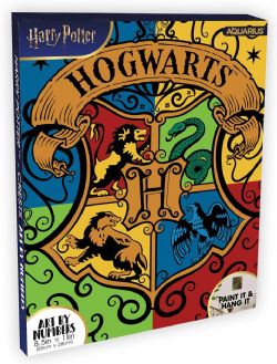 AQUARIUS -  PEINTURE À NUMÉRO - EMBLÈME DE POUDLARD (22 CM X 28 CM) -  HARRY POTTER