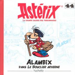 ASTÉRIX -  STATUETTE EN RESINE DE ALAMBIX (12 CM) AVEC LIVRE 44 -  LA GRANDE GALERIE DES PERSONNAGES