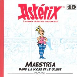 ASTÉRIX -  STATUETTE EN RESINE DE MAESTRIA (15 CM) AVEC LIVRE 49 -  LA GRANDE GALERIE DES PERSONNAGES