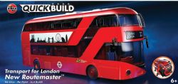AUTOBUS -  TRANSPORT FOR LONDON: NEW ROUTEMASTER - QUICKBUILD - ROUGE -  AIRFIX