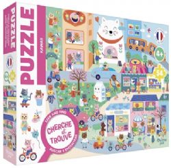 AUZOU -  PUZZLE CHERCHE ET TROUVE DES TOUT-PETITS : KAWAII (54 PIÈCES)