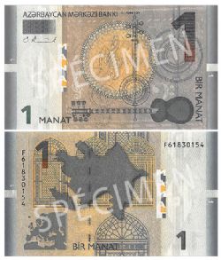 AZERBAÏDJAN -  1 MANAT 2017 (UNC) 31B