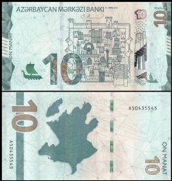 AZERBAÏDJAN -  10 MANAT 2021 (UNC)