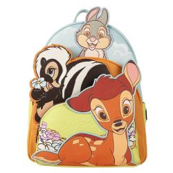 BAMBI -  SAC À DOS TROIS POCHETTES DE BAMBI ET SES AMIS -  LOUNGEFLY
