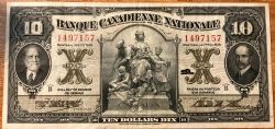 BANQUE CANADIENNE NATIONALE -  10 DOLLARS 1929 -  BILLETS DU CANADA 1929