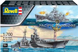 BATEAU -  COFFRET-CADEAU - GUERRIERS DU PACIFIQUE (USS FLETCHER ET USS INDIANAPOLIS) (1/700) (NIVEAU 4) -  REVELL