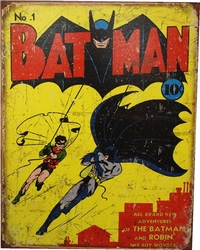 BATMAN -  AFFICHE MÉTALLIQUE 