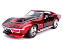 BATMAN -  CHEVROLET - CORVETTE STINGRAY 1969 HARLEY QUEEN - 1/32