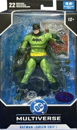 BATMAN -  FIGURINE DE BATMAN (GREEN SUIT) - DETECTIVE COMICS #421 - PLATINUM EDITION - DC MULTIVERSE -  MCFARLANE TOYS