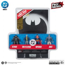 BATMAN -  FIGURINE DE BATMAN, SON OF BATMAN, SUPERMAN & THE JOKER (THE DARK KNIGHT RETURNS) ENSEMBLE DE 4 AVEC COMIC - GOLD LABEL -  MCFARLANE TOYS
