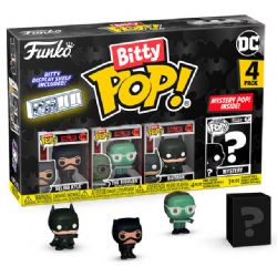 BATMAN -  PAQUET DE 4 FIGURINES BITTY POP! SELINA KYLE, LE SPHYNX, BATMANET MYSTÈRE - BATMAN 2022 -  BATMAN 85ME ANNIVERSAIRE