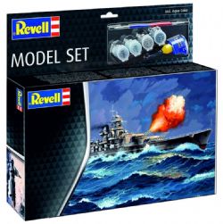 BATTEAU DE GUERRE -  ENSEMBLE À MODÈLE - GNEISENAU BATTLESHIP ALLEMAND - 1/1200 -  REVELL 65181