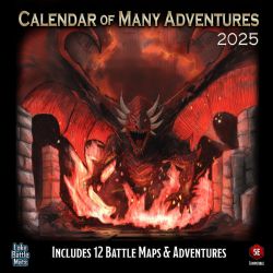 BATTLE MATS -  CALENDRIER 2025 DE PLUSIEURS AVENTURES (ANGLAIS) -  BOOK OF BATTLE MATS