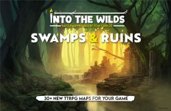 BATTLE MATS -  MARÉCAGES ET RUINES -  INTO THE WILDS BATTLEMAP BOOKS