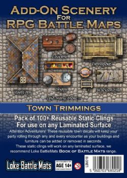 BATTLE MATS -  TOWN TRIMMINGS -  ADD-ON SCENERY FOR BATTLE MAPS