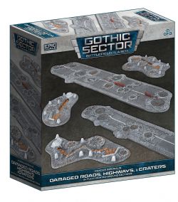 BATTLEFIELD IN A BOX -  MUNDUS IMPERIALIS DAMAGED ROADS, HIGHWAYS & CRATERS EPIC SCALE -  GOTHIC SECTOR