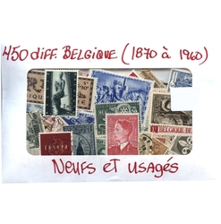 BELGIQUE -  450 DIFFÉRENTS TIMBRES 1870 À 1960 - BELGIQUE