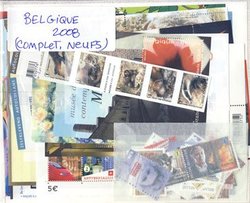 BELGIQUE -  ANNÉE COMPLÈTE 2008, TIMBRES NEUFS