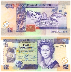 BELIZE -  2 DOLLARS 1999 (UNC) 60A