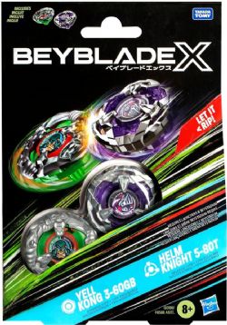 BEYBLADE -  BEYBLADE X YELL KONG 3-60GB & HELM KNIGHT 5-80T DUAL PACK -  BEYBLADE X