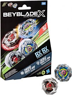 BEYBLADE -  DUAL PACK DE TOUPIES SWORD DRAN 3-60F AND TACKLE GOAT 2-7ON -  BEYBLADE X