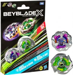 BEYBLADE -  DUAL PACK KNIFE SHINOBI 4-80HN ET KEEL SHARK 3-80F -  BEYBLADE X