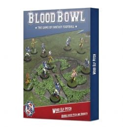 BLOOD BOWL -  WOOD ELF PITCH AND DUGOUTS SET
