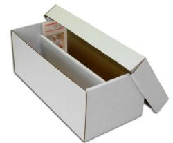 Boite carton blanc 5 compartiments 7000 cartes collection pokemon