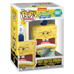 BOB L'ÉPONGE -  FIGURINE POP! EN VINYLE DE BOB L'ÉPONGE AVEC PIZZA(10CM) -  25E ANNIVERSAIRE DE BOB L'ÉPONGE 1667