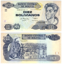 BOLIVIE -  10 BOLIVIANOS 2001 (UNC) 223