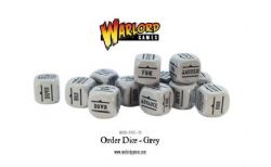 BOLT ACTION -  ORDERS DICE - GREY (12)