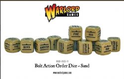 BOLT ACTION -  ORDERS DICE - SAND (12)