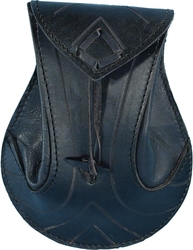 BOURSES -  POCHETTE ELFIQUE EN CUIR - NOIRE