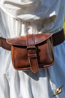 BOURSES -  SAC À CEINTURE DU GUERRIER - BRUN (PETIT) FAUX CUIR