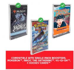 BOÎTIER PROTECTEUR -  POKÉMON SINGLE PACK BOOSTER, MAGIC, YU-GI-OH ENVELOPE - PACK PROTECTOR 0.35MM