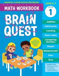 BRAIN QUEST MATH WORKBOOK -  1ST GRADE (V.A.)